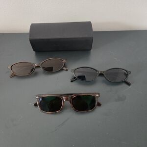 Stylish Sunglasses Trio - Black and Brown